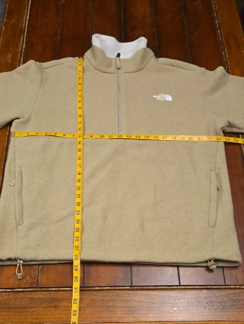 The North Face Men's Beige/Tan Half-Zip Fleece Pullover